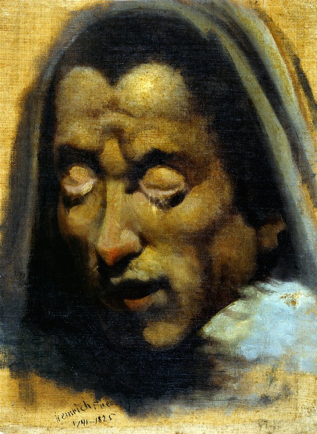 Two Heads of Damned Souls from Dante's "Inferno" (recto and verso) by Henry Fuseli