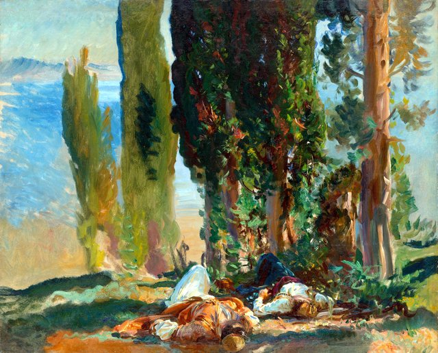 Under the Cypress Trees at Corfu by John Singer Sargent