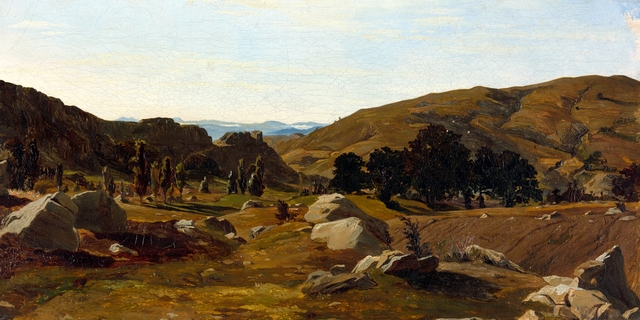 Landscape near Chiusi, Tuscany by Alexandre Desgoffe