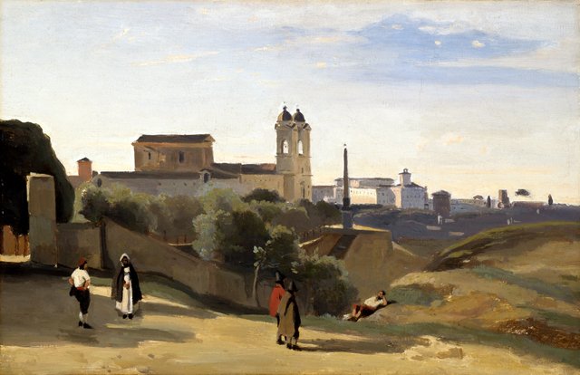 Monte Pincio, Rome by Jean-Baptiste Camille Corot