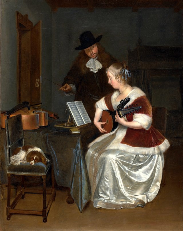 The Music Lesson by Gerard ter Borch