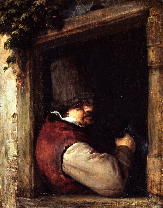 Man with a Tankard at a Window by Adriaen van Ostade