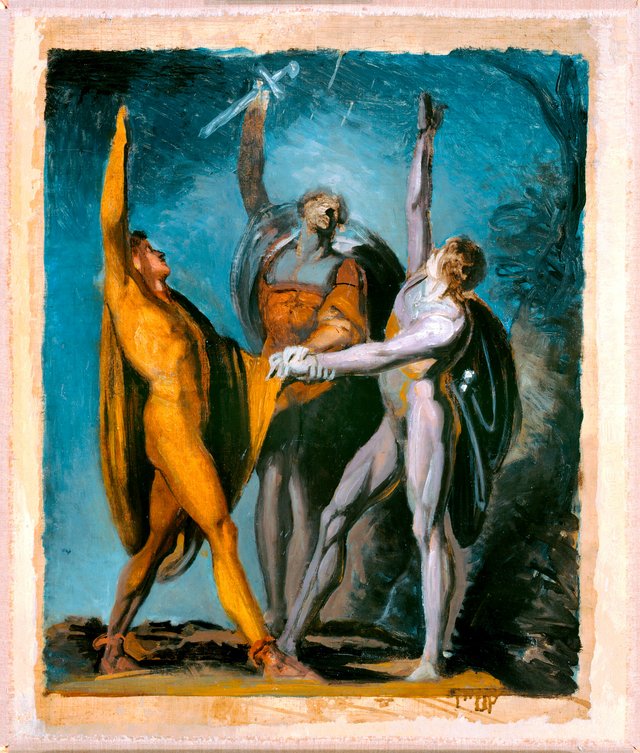 Sketch for "Oath on the Rütli" (recto), Female Figure (verso) by Henry Fuseli