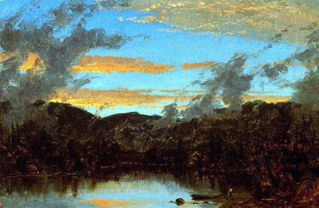 Mist Rising at Sunset in the Catskills by Sanford Robinson Gifford