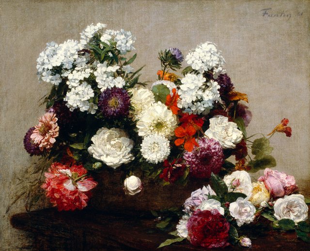 Still Life with Flowers by Henri Fantin-Latour