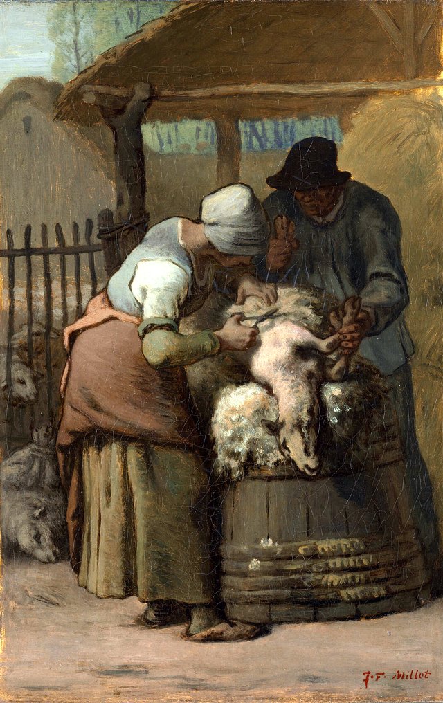 The Sheepshearers by Jean-François Millet