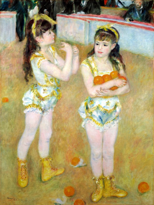 Acrobats at the Cirque Fernando (Francisca and Angelina Wartenberg) by Pierre-Auguste Renoir