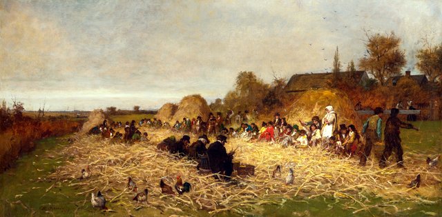 Husking Bee, Island of Nantucket by Eastman Johnson