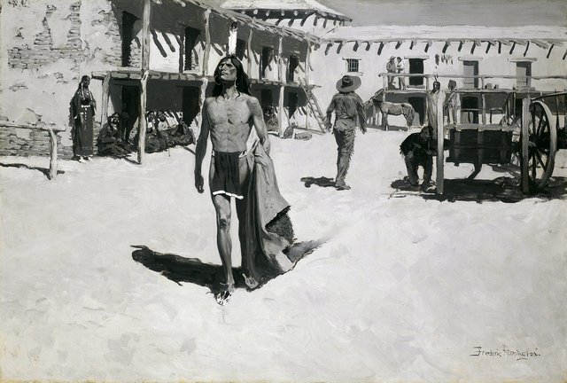 Nothing But Cheerful Looks Followed the Bat by Frederic Remington