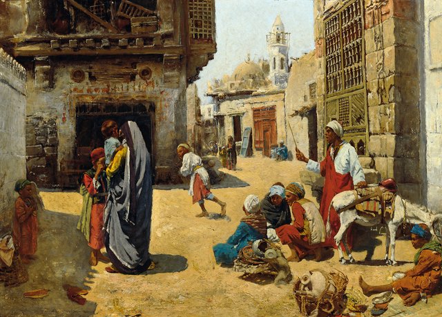 Straßenbild in Kairo by Alphons Leopold Mielich