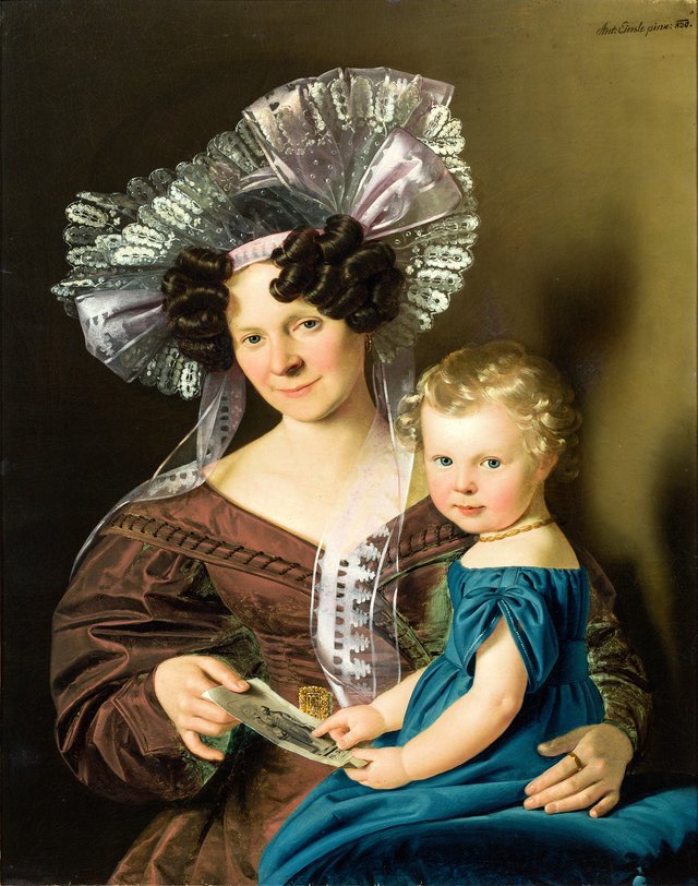 Mother and child by Anton Einsle