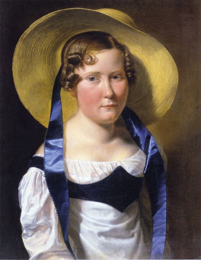 Philippine Böhmer, Hofrätin Lötsch (Girl with Strawhat) by Ferdinand Georg Waldmüller