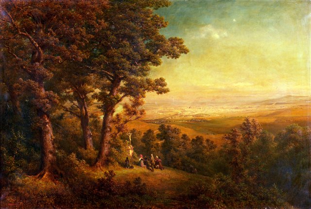 Wien vom Kahlenberg aus gesehen by Gottfried Seelos