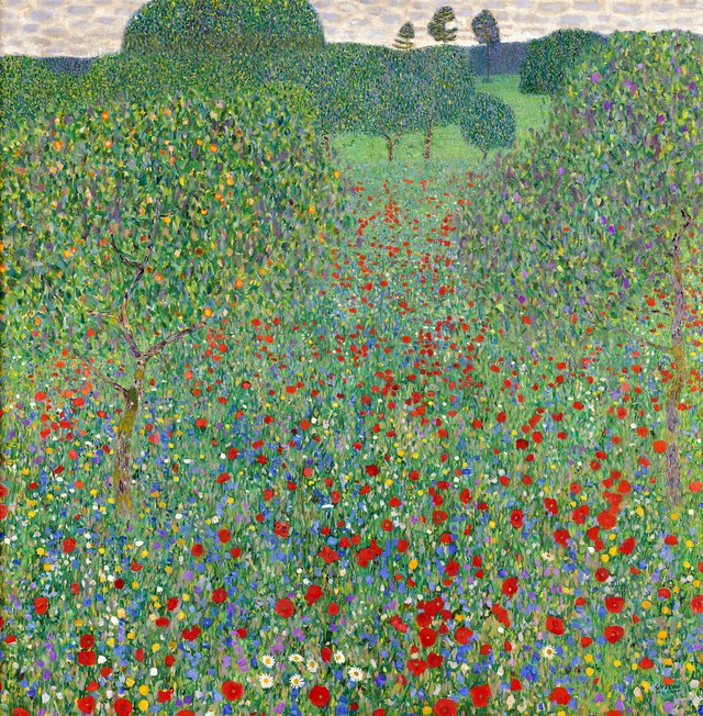 Poppy Field (Mohnfeld) by Gustav Klimt