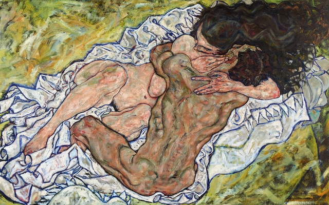 The embrace by Egon Schiele