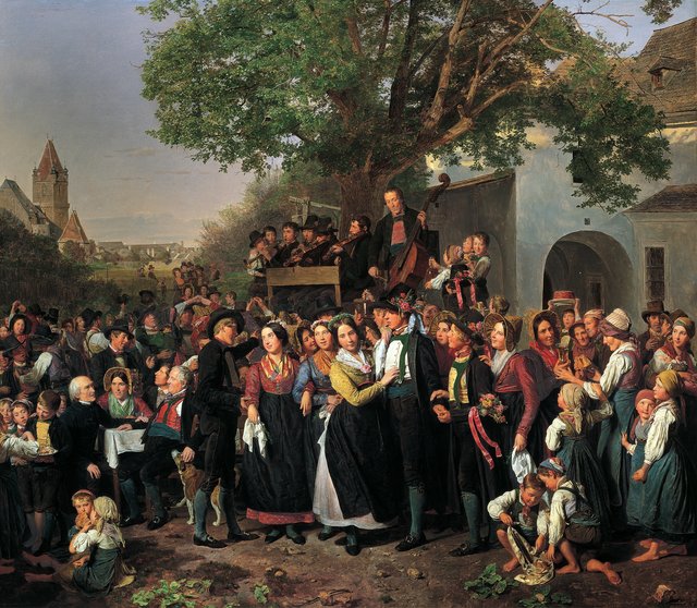 Niederösterreichische Bauernhochzeit by Ferdinand Georg Waldmüller