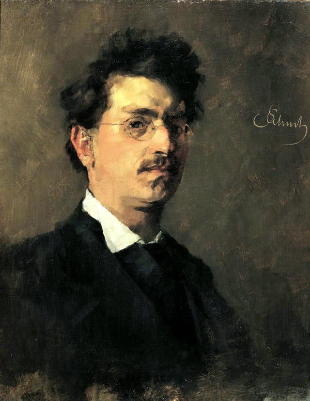 Self-portrait by Carl Schuch