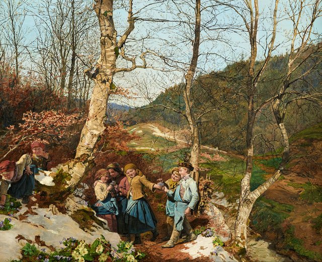 Early spring in Vienna forest by Ferdinand Georg Waldmüller