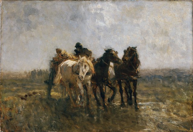 Ungarisches Fuhrwerk by Otto von Thoren