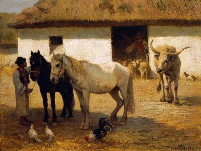 Ungarischer Bauernhof by Otto von Thoren