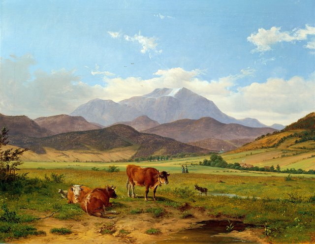 Landschaft mit Schneeberg by Josef Feid