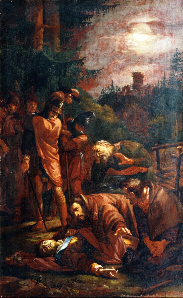 Der Tod des Pfalzgrafen Otto von Bayern by Joseph von Führich