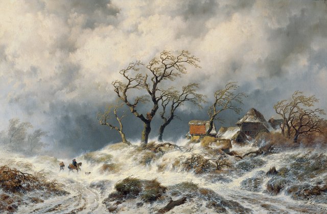 Holländische Winterlandschaft (Schneewehen) by Remigius Adrianus Haanen