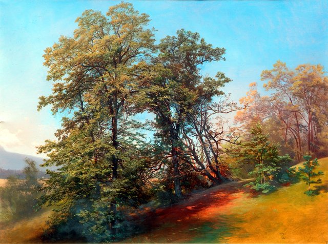 Baumgruppe am Mönchsberg in Salzburg by Joseph Holzer