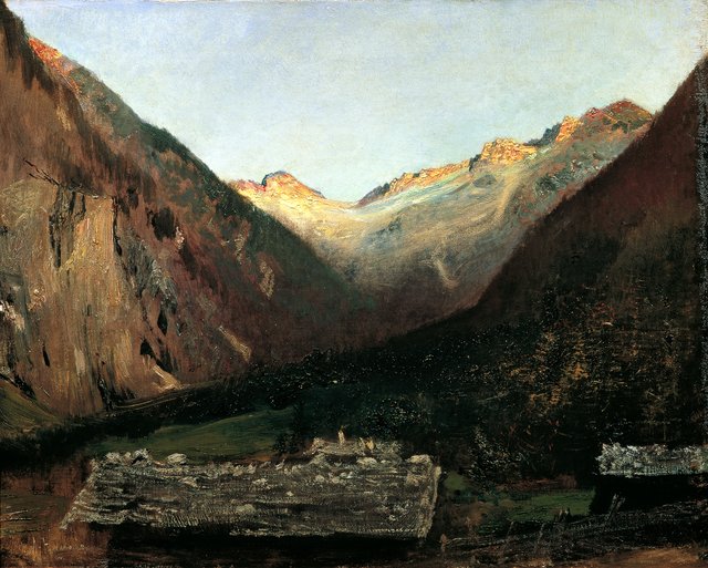 Abend in der Prossau bei Gastein by Anton Romako