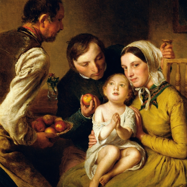 Das Bittenlernen (Familie Reiter) by Johann Baptist Reiter