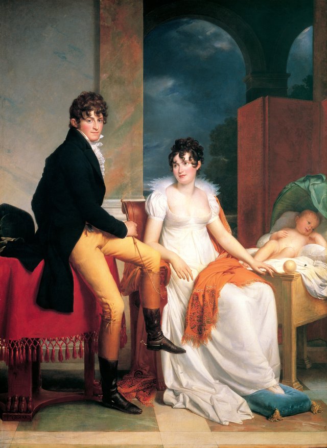 Count Moritz Christian von Fries and his family by François Gérard