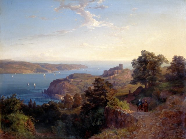 Die Mündung des Bosporus (Yoros Kalesi) by Emanuel Stöckler