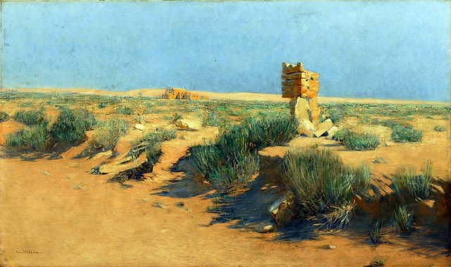 Das Wüstenschloss Qusair 'Amra by Alphons Leopold Mielich