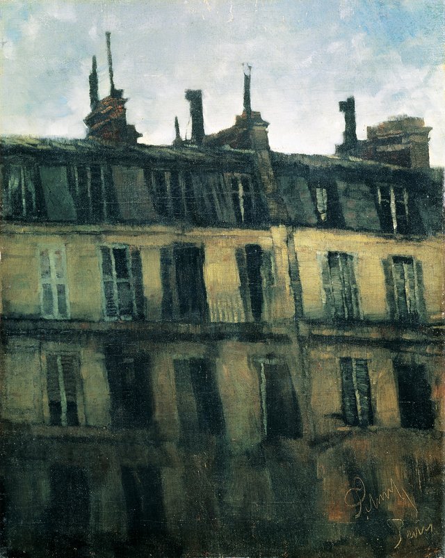 Pariser Häuser by Carl Schuch