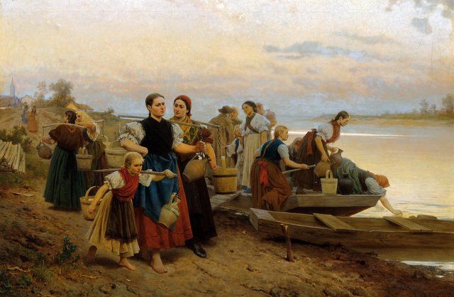 Die letzte Tagesmühe by Leopold Carl Müller