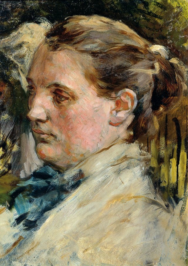 Weiblicher Studienkopf by Max Klinger