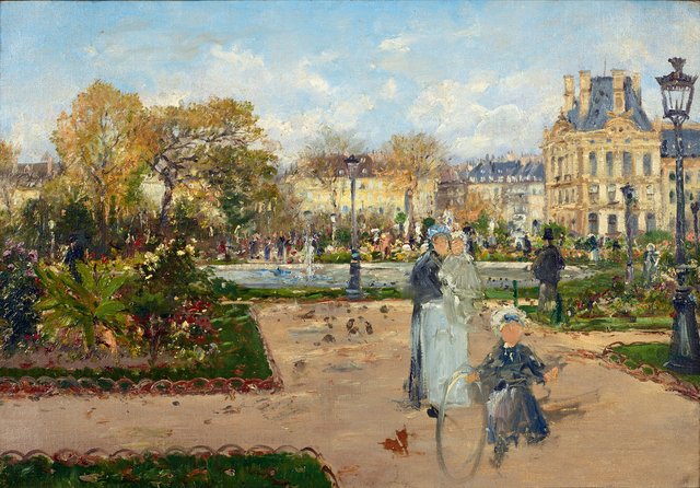 In the Tuileries by Theodor von Hörmann