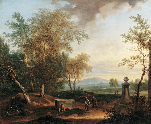 Landschaft mit Postament by Christian Hilfgott Brand