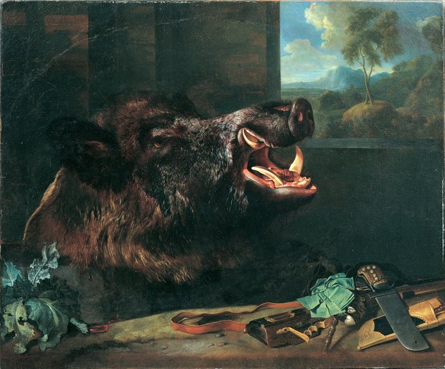 Bird piece, with four different vultures by Johann Georg de Hamilton