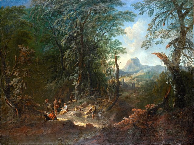 Forest Landscape "Morning" by Maximilian Joseph Schinnagl