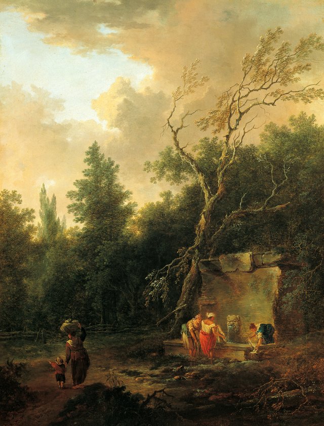 Tree Landscape with Fountain by Christian Hilfgott Brand