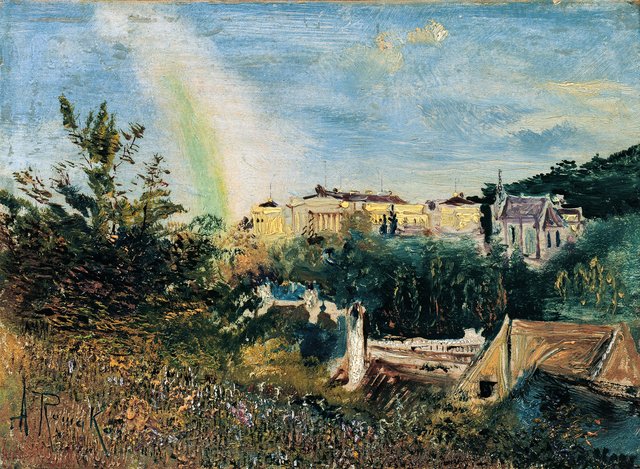 Die Weilburg bei Baden by Anton Romako