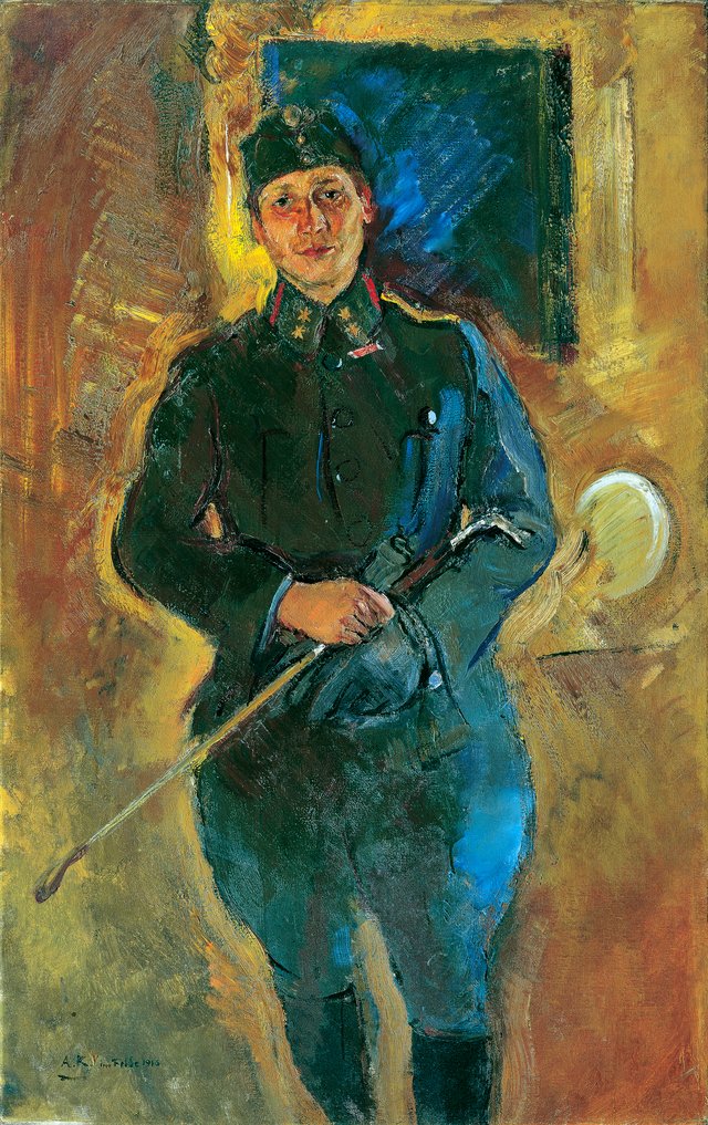 Otto von Aichelburg-Zossenegg als Kavallerieoberleutnant by Anton Kolig