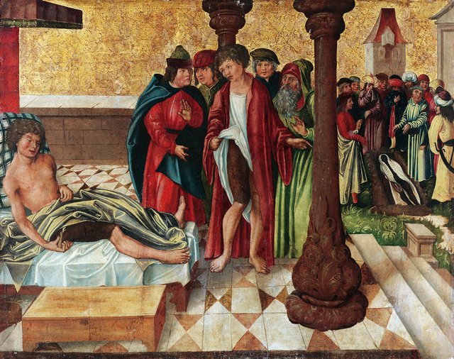 Miraculous Healing of the Leg by St Cosmas and Damian by Meister der Legendenszenen