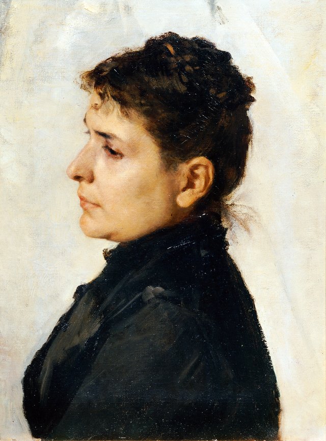 Frau im Profil by Hans Tichy