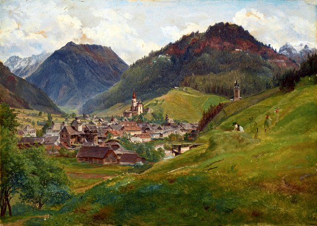 Blick auf Eisenerz by Friedrich Loos