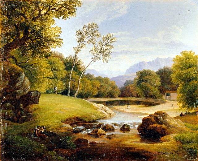 Paar in Landschaft by Friedrich Philipp Reinhold