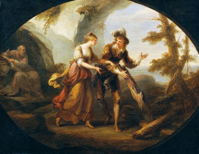 Scene with Miranda and Ferdinand by Angelica Kauffmann