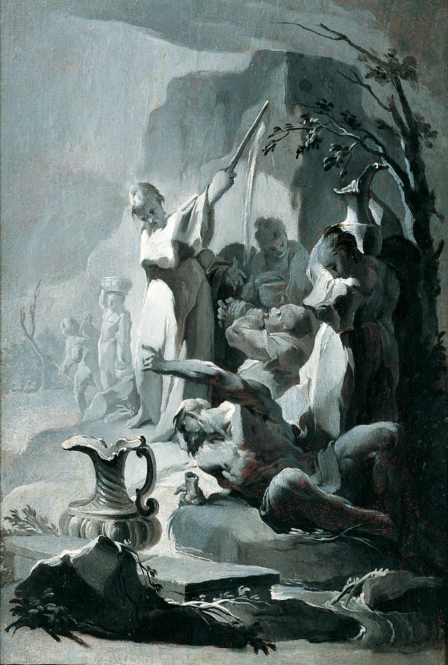 Moses and the Miracle of the Spring by Franz Sigrist
