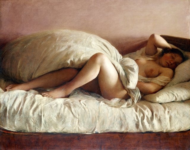 Slumbering Woman by Johann Baptist Reiter